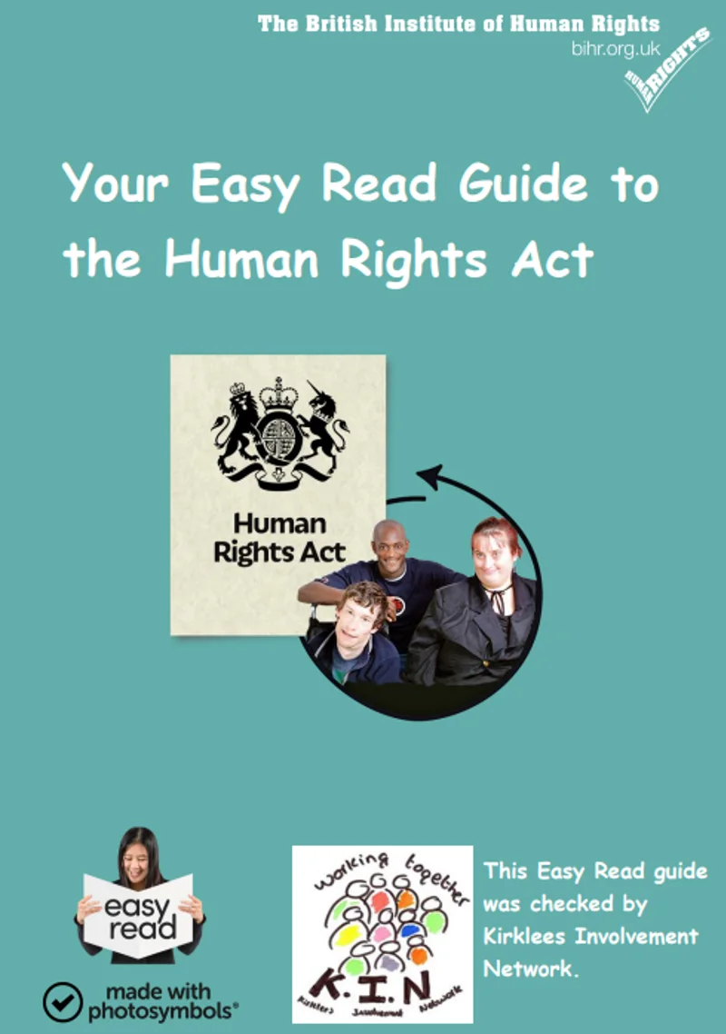 Easy. Read Individual Rights All Our Easy Read Information on Human Rights | BIHR