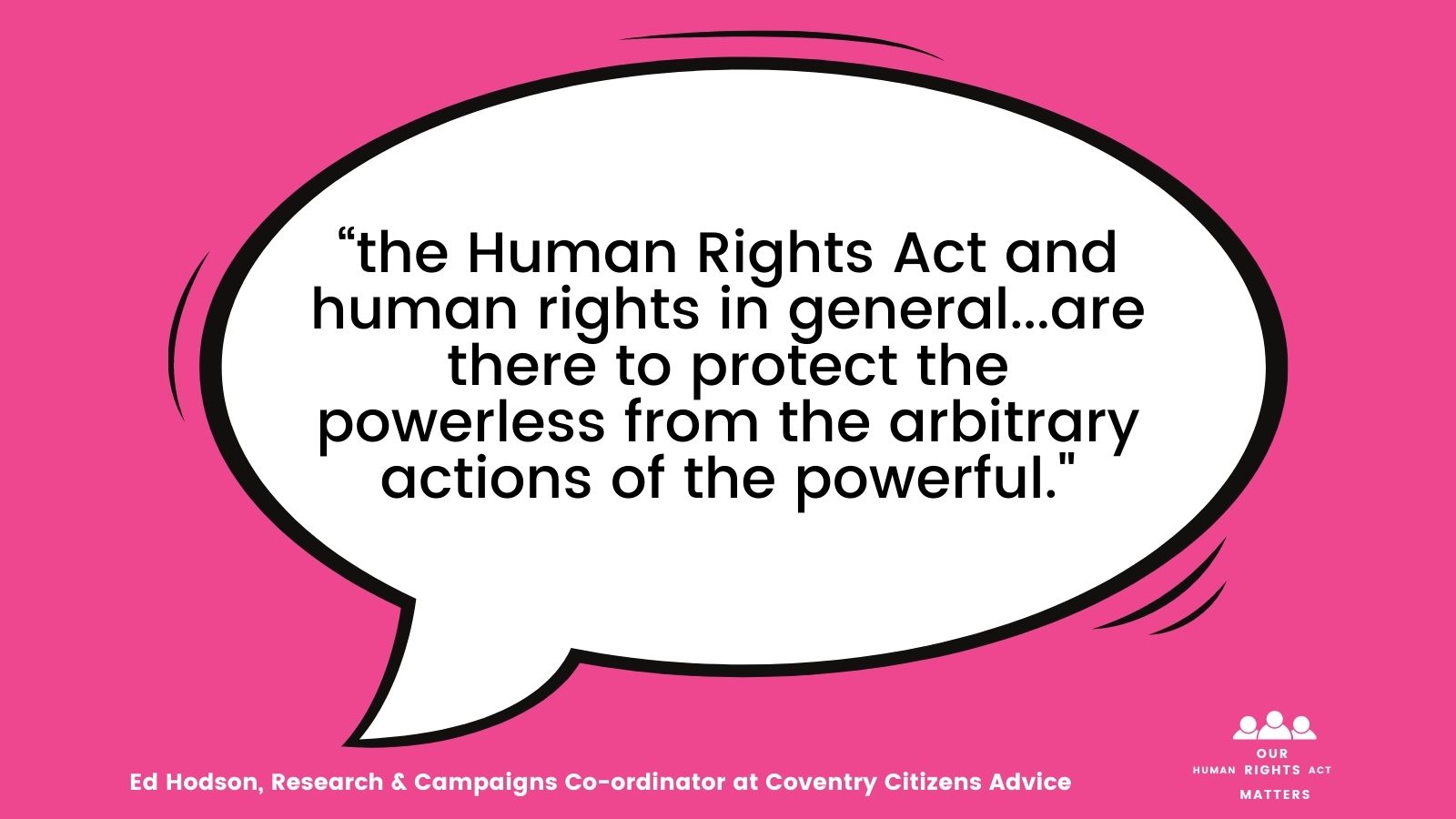 Why our Human Rights Act Matters...to Coventry Citizens Advice